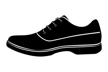 Modern shoe | vector silhouette illustration on white background