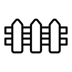 Fence Vector Line Icon Design