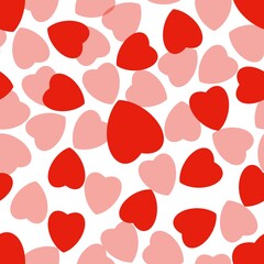 Fototapeta premium Valentine's Day seamless pattern with abstract hearts. Design, wallpaper, fabric, packaging. Romance, wedding, love