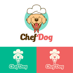 Happy Chef Dog logo template