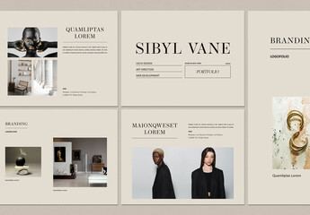 Minimalist Designer Portfolio Layout 