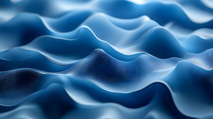 Obraz premium Abstract Blue Wavy 3D Background