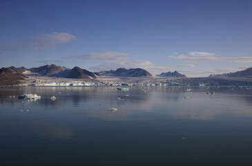 Lilliehookbreen the glacier complex in Svalbard
