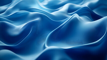 Obraz premium Abstract 3D Blue Wavy Background