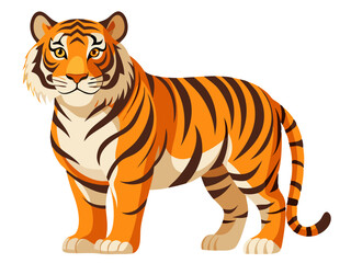 Obraz premium Bengal tiger illustration - vector illustration tiger, Bengal Tiger vector art isolated on white