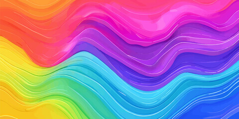 Obraz premium A colorful LGBTQ pride flag waving gently in the wind, symbolizing love, diversity, acceptance, and equality. Perfect for use in designs related to LGBTQ rights, events, pride celebrations, and inclus