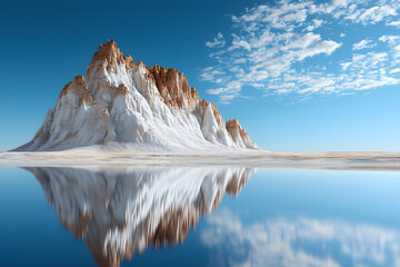 ice mountain over the lake