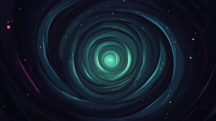 A swirling cosmic vortex with shades of blue and green, evoking a sense of depth and mystery.