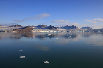 Naklejka premium Lilliehookbreen the glacier complex in Svalbard