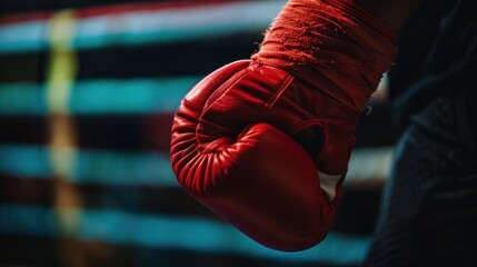 Red Boxing Glove Ready for Action