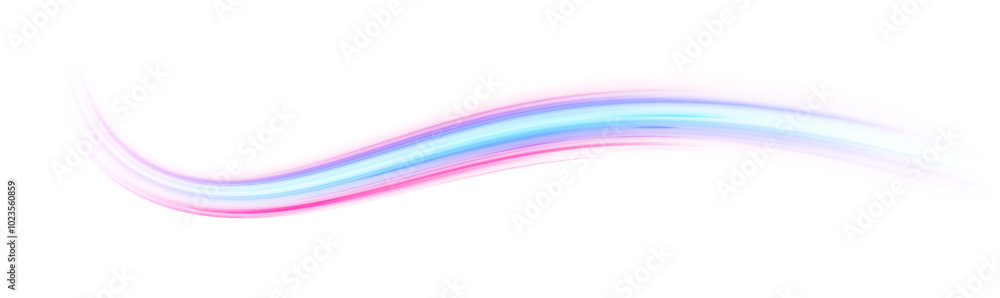 Aufkleber digital image of light rays, striped lines on a blue light background. blue wave curved lines for pr