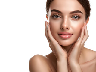 Obraz premium A female cosmetics model