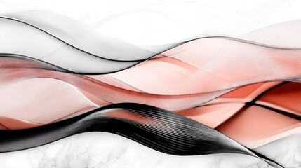 Obraz premium Abstract waves in soft colors create a soothing visual effect.