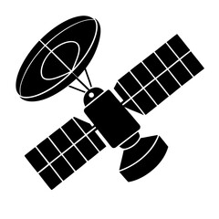 A satellite transponders silhouette vector,icon illustration on white background.
