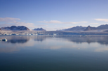 Lilliehookbreen the glacier complex in Svalbard