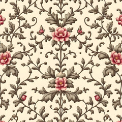 seamless pattern with flowers	

