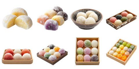Mochi dessert isolated 3d mockup without background using for all purpose.