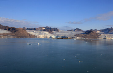 Lilliehookbreen the glacier complex in Svalbard