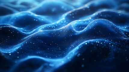 Obraz premium Abstract Blue 3D Background with Glowing Particles