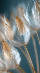 Dandelion Flower Close Up, Abstract Image, Texture, Pattern Background, Wallpaper, Cover and Screen of Smartphone, PC, Laptop, 9:16 and 16:9 Format