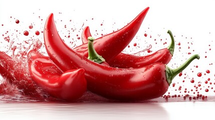red hot Chili Peppers isolated on white background