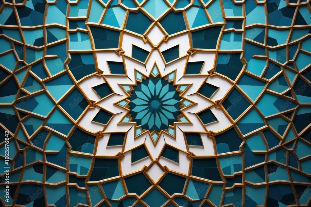 Poster mosaic majesty pattern mosaic architecture.