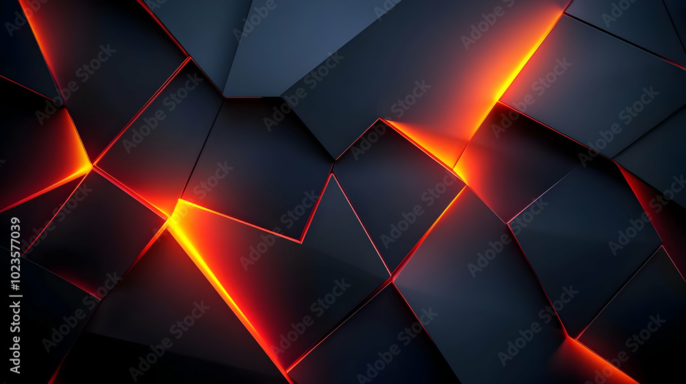 Poster abstract background with red glowing lines
