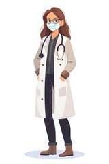 Woman doctor student wearing a facemask clothing apparel female.