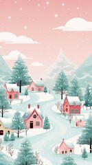 Fototapeta premium Christmas landscape architecture outdoors building.