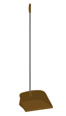 Brown  cleaning dustpan. vector illustration