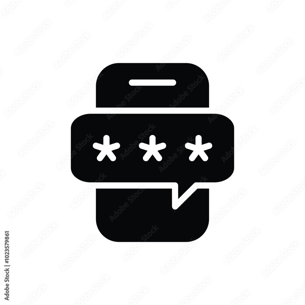 Poster phone security solid icon vector design good for web or mobile app
