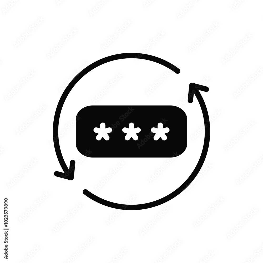 Poster reset pasword solid icon vector design good for web or mobile app