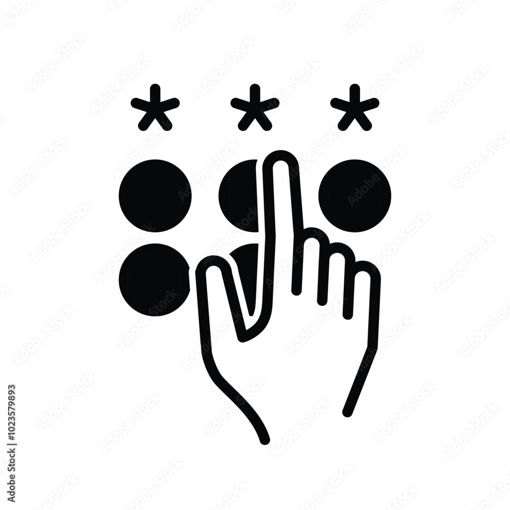 Poster personal identification number solid icon vector design good for web or mobile app