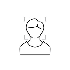 face verification thin outline icon vector design good for web or mobile app