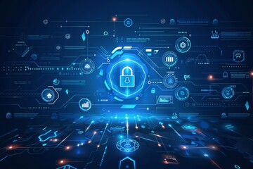 Cyber security concept with innovative elements.