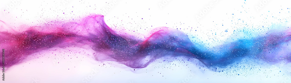 Poster quantum entanglement inspired border with particle effects visualizing innovation | slow pan concept