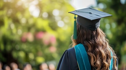 47 Young adult with student loan debt graduation cap, education financial burden