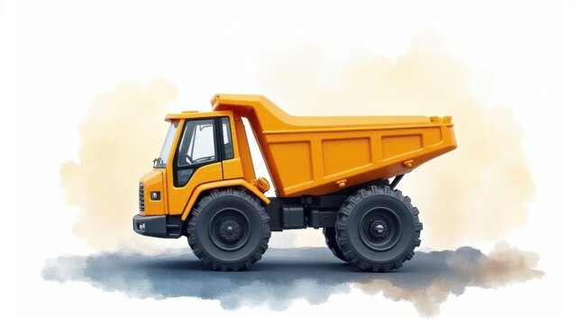 recommend clip art: Yellow Dump Truck on Watercolor Background.