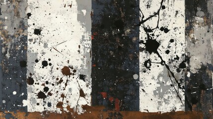 Fototapeta premium Abstract artwork featuring splashes of color on a textured background.