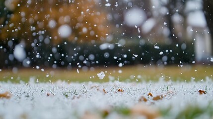8 Hailstorm with ice pellets hitting the ground, severe weather, frozen precipitation