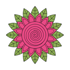 Mandela art vector illustration with white background.