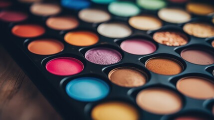 Fototapeta premium Colorful Makeup Palette Display