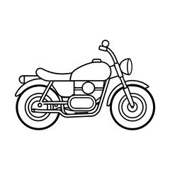 Fototapeta premium Classic motorcycle vector illustration with white background.