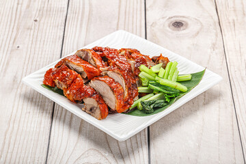 Asian cuisine - roasted duck with skin