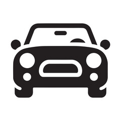 Obraz premium Minimalist car icon vector illustration, Generative Ai