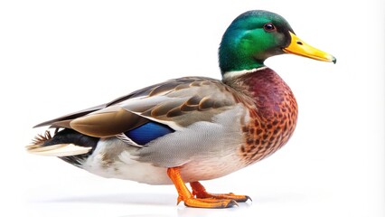 mallard duck isolated on white