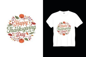 Happy thanksgiving typography t shirt design