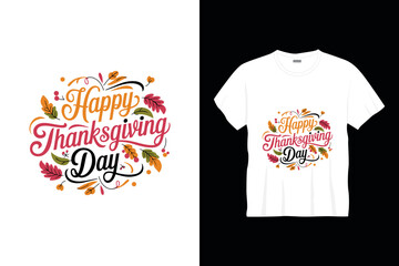 Happy thanksgiving typography t shirt design