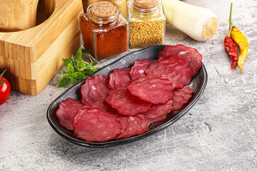 Smoked beef meat - Pastrami slices