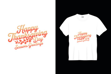 Happy thanksgiving typography t shirt design